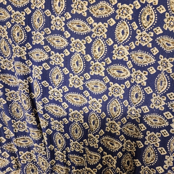 Angie Y2K Navy Blue Rayon 1/2 Sleeve Ruffle Dress - Picture 3 of 7